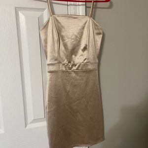 Gold cocktail dress